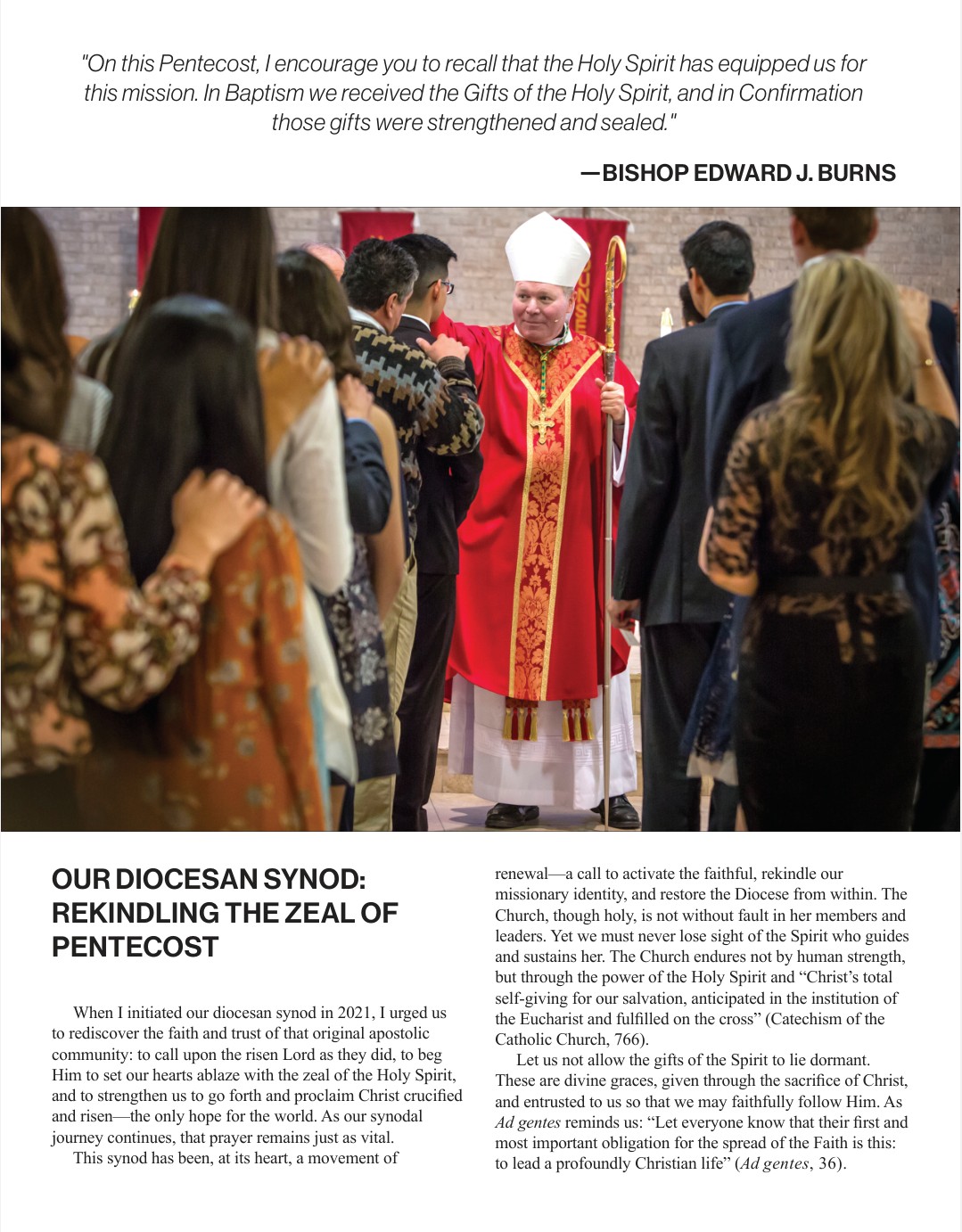 A Pastoral Letter from Bishop Burns