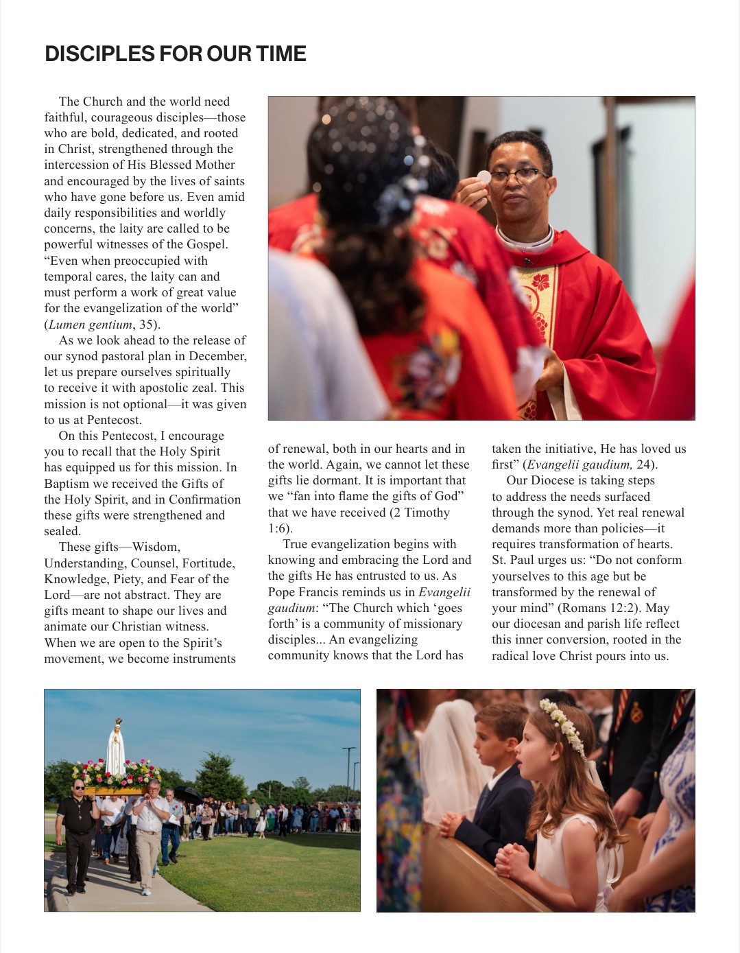 A Pastoral Letter from Bishop Burns